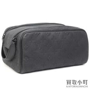 Louis Vuitton Dopp Kit Taurillon Monogram Embossed Leather Shoulder Bag